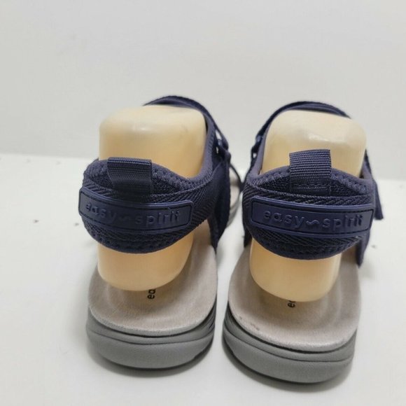 𝅺EASY Spirit Selocke Womens Size 8M Dark Blue Adjustable Strappy Nylon Sandals - Picture 6 of 10